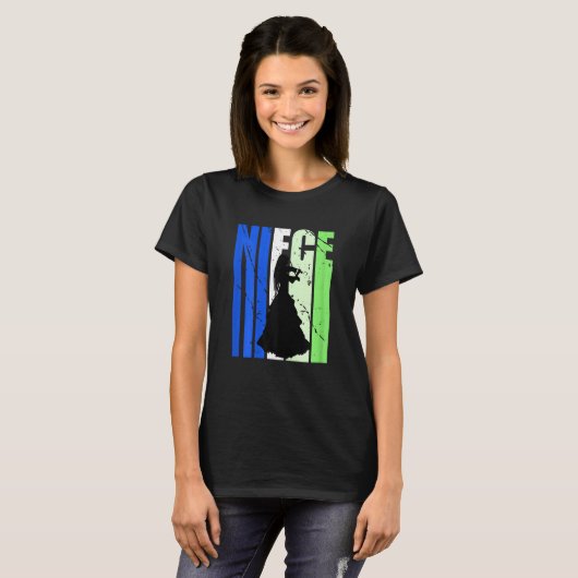 Distressed Violin Niece Of Violinist Loves To Viol T-Shirt (Vorne ganz)