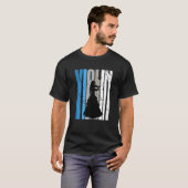 Distressed Violin Player Retro Female Words Text R T-Shirt (Vorne ganz)