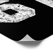 Distressed White Number 67 Jersey Player Uniform # Poster (Ecke)