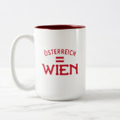 Distressed Wien Österreich (Wien Österreich) Zweifarbige Tasse (Links)