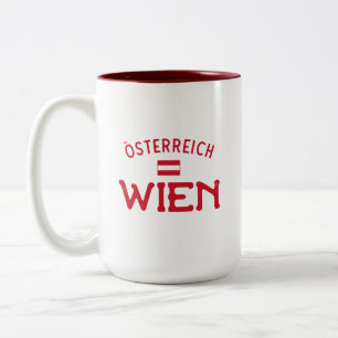 Distressed Wien Österreich (Wien Österreich) Zweifarbige Tasse