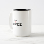 Distressed Zurich Schweiz (Schweiz) Zweifarbige Tasse (Vorderseite Links)