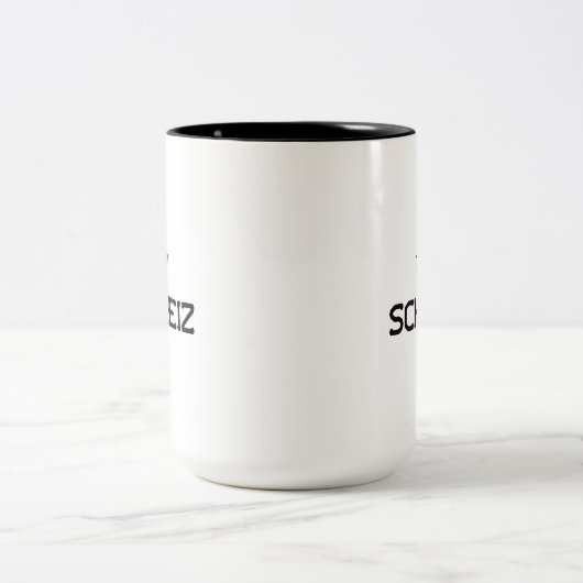 Distressed Zurich Schweiz (Schweiz) Zweifarbige Tasse (Mittel)