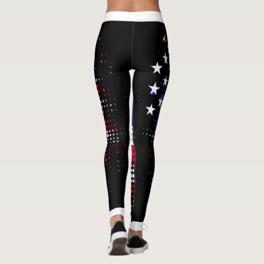DISTRESSEE US Flagge USA Dot Pattern Leggings (Rückseite)