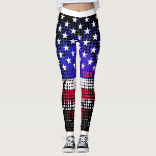 DISTRESSEE US Flagge USA Dot Pattern Leggings