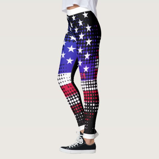 DISTRESSEE US Flagge USA Dot Pattern Leggings (Links)