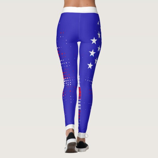 DISTRESSEE US Flagge USA Dot Pattern Leggings (Rückseite)