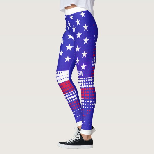 DISTRESSEE US Flagge USA Dot Pattern Leggings (Links)