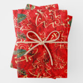 DISTRESSEED RED CHRISTMAS HOLIDAY GREENERY GESCHENKPAPIER SET (Beispiel)