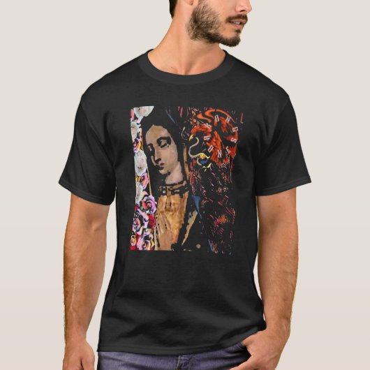 Distresses Bong Bones Guadalupana Roseate Aztec Ea T-Shirt (Vorderseite)