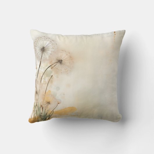 Distressive Dandelion Monogramm Kissen (Rückseite)