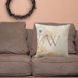 Distressive Dandelion Monogramm Kissen