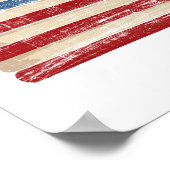 Distressive Drum Stick USA Flag Drummer T-Shirts G Poster (Ecke)