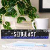 Distressive Flagge der Sergeant Thin Blue Line Namensplakette