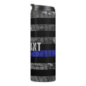 Distressive Flagge der Sergeant Thin Blue Line Thermosbecher (Nach rechts gedreht)