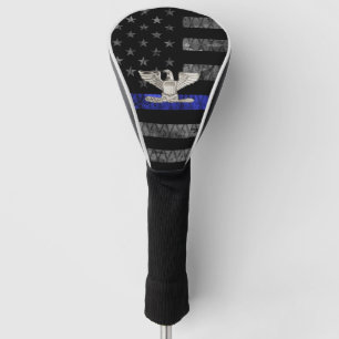 Distressive Flagge mit Oberst Thin Blue Line Golf Headcover
