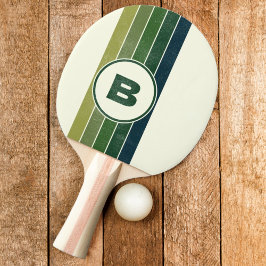 Distressive grüne Retro fünf Streifen mit dem erst Tischtennis Schläger