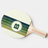 Distressive grüne Retro fünf Streifen mit dem erst Tischtennis Schläger (Seitenansicht)