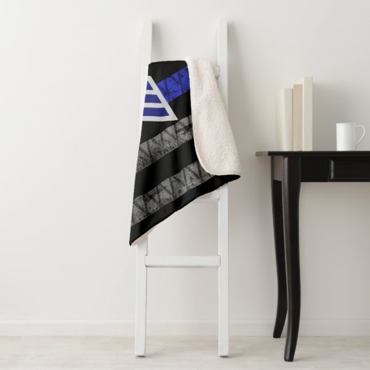 Distressive Markierung für sergeant Streifen dünn Sherpadecke (Beispiel)