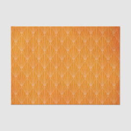 Distressive Orange Retro Art Déco Seidenpapier