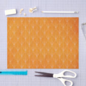 Distressive Orange Retro Art Déco Seidenpapier (Handwerk)