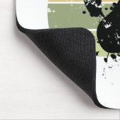 Distressive Paint Spatter Dog Paw Print Retro Suns Mousepad (Ecke)