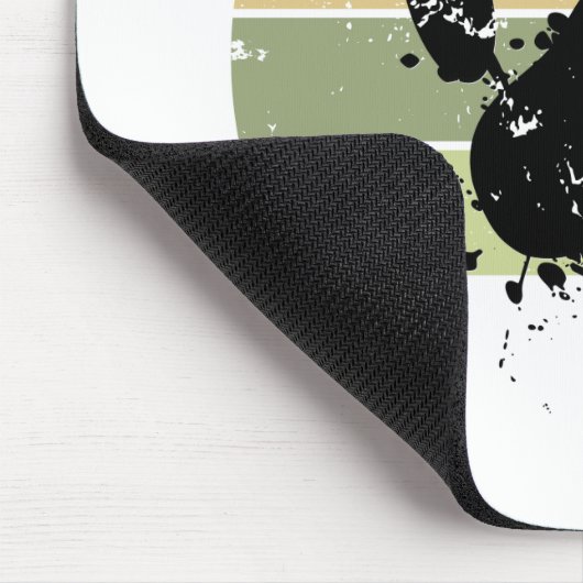 Distressive Paint Spatter Dog Paw Print Retro Suns Mousepad (Ecke)