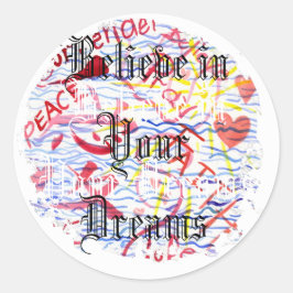 Distressive Round Stickers