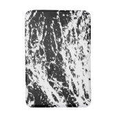 Distressive Schwarz-Weiß-Paint Badematte (Vorderseite Vertikal)