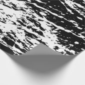 Distressive Schwarz-Weiß-Paint Geschenkpapier (Ecke)