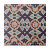 Distressive Stone Textur Ethnic Mosaic Geometric Fliese (Vorderseite)