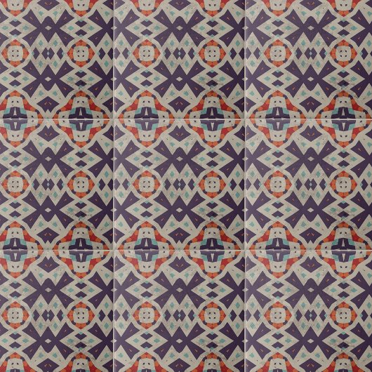 Distressive Stone Textur Ethnic Mosaic Geometric Fliese