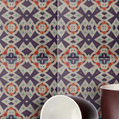 Distressive Stone Textur Ethnic Mosaic Geometric Fliese