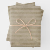 Distressive Tan-Streifen Geschenkpapier Set (Beispiel)
