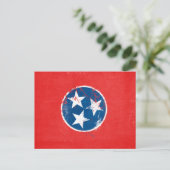 Distressive Tennessee-Flagge Postkarte (Stehend Vorderseite)