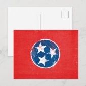 Distressive Tennessee-Flagge Postkarte (Vorne/Hinten)