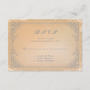 Distressive Vintage Roulette-Karte RSVP Karte