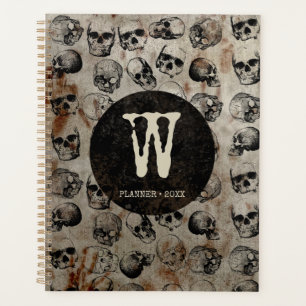 Distressives Halloween-Monogramm Planer