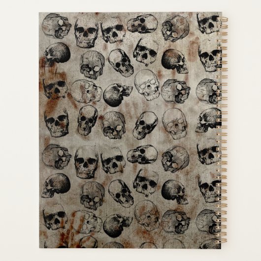 Distressives Halloween-Monogramm Planer (Rückseite)