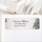 Distrestierte antike Vintage Rose-Adressenmarken (Insitu)