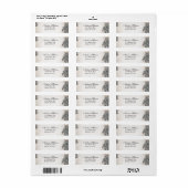 Distrestierte antike Vintage Rose-Adressenmarken (Vorne)