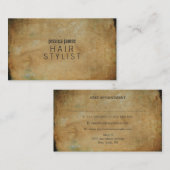 Distrestierte Grunge Hair Stylist Terminkarten Terminkarte (Vorne/Hinten)