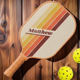 Distrestierte Retro-Dunkel mit Namen Pickleball Schläger