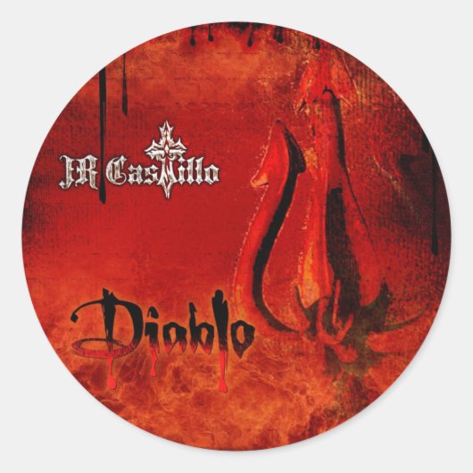 Distrestierte Round-Stickers - individuell angepas Runder Aufkleber (Vorderseite)
