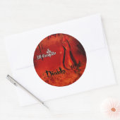 Distrestierte Round-Stickers - individuell angepas Runder Aufkleber (Umschlag)
