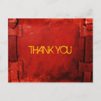 Distrestierter Leder Briefkasten Danke Postcard