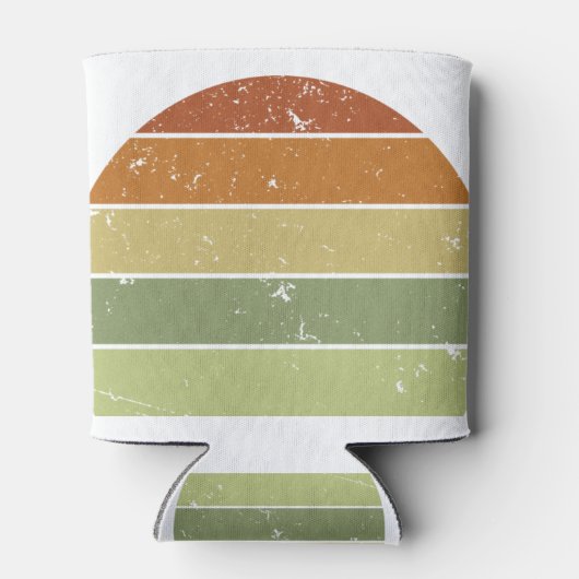 Distrestierter Retro-Sonnenuntergang Dosenkühler (Rückseite)