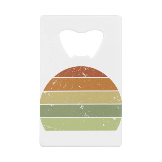 Distrestierter Retro-Sonnenuntergang Geldbeutel Flaschenöffner (Vorderseite)