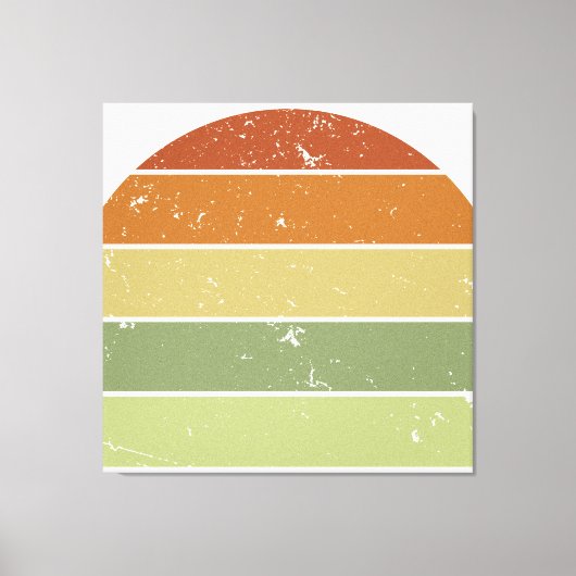 Distrestierter Retro-Sonnenuntergang Leinwanddruck (Vorderseite)