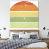 Distrestierter Retro-Sonnenuntergang Leinwanddruck (Insitu (Schlafzimmer))